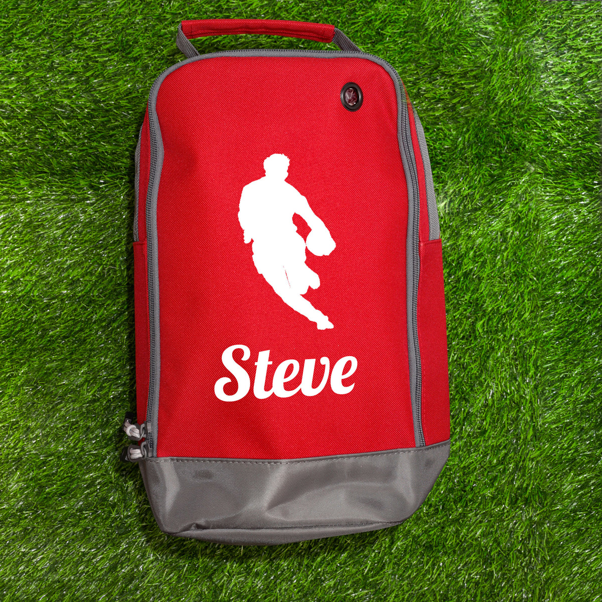 Rugby Boot Bag or Shoe Bag – Personalised with Name | Rugby Player Front-On Design