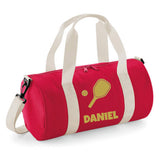 Personalised Pickleball Barrel Bag | Kids Sports Holdall with Name