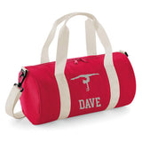 Personalised Gymnastics Girls Split Barrel Bag | Kids Gym Holdall with Name