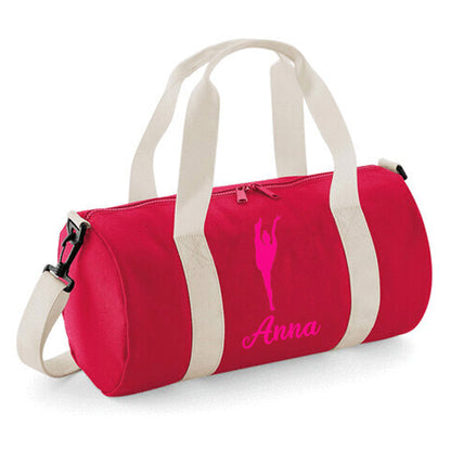 Personalised Gymnastics Bag – 12L Barrel Duffel, 'Y' with Name