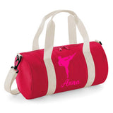 Personalised Karate Kick Barrel Bag | Kids Sports Holdall with Name