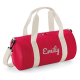 Personalised Name Barrel Bag | Kids Sports Holdall with Name