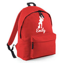 Personalised Girl Footballer Backpack | Kids School Bag with Name