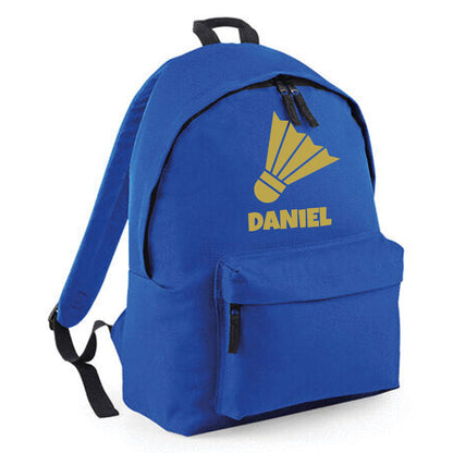 Personalised Badminton Backpack, Kids Rucksack Bag with Name