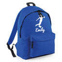 Personalised Female Footballer Backpack | Kids School Bag with Name