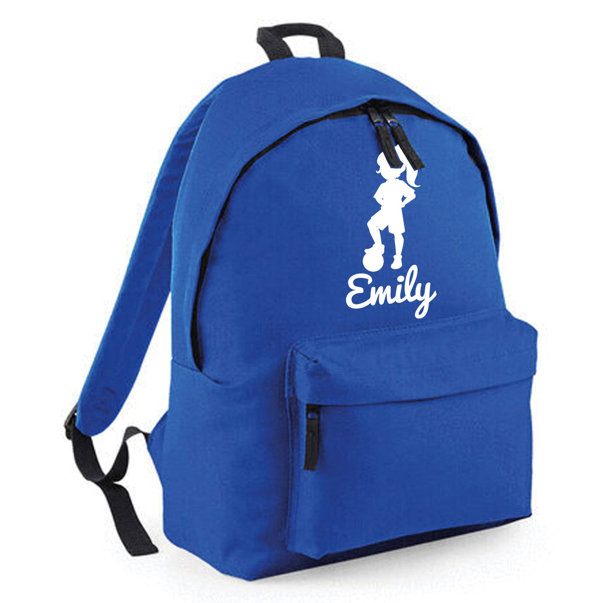 Personalised Girl Footballer Backpack | Kids School Bag with Name