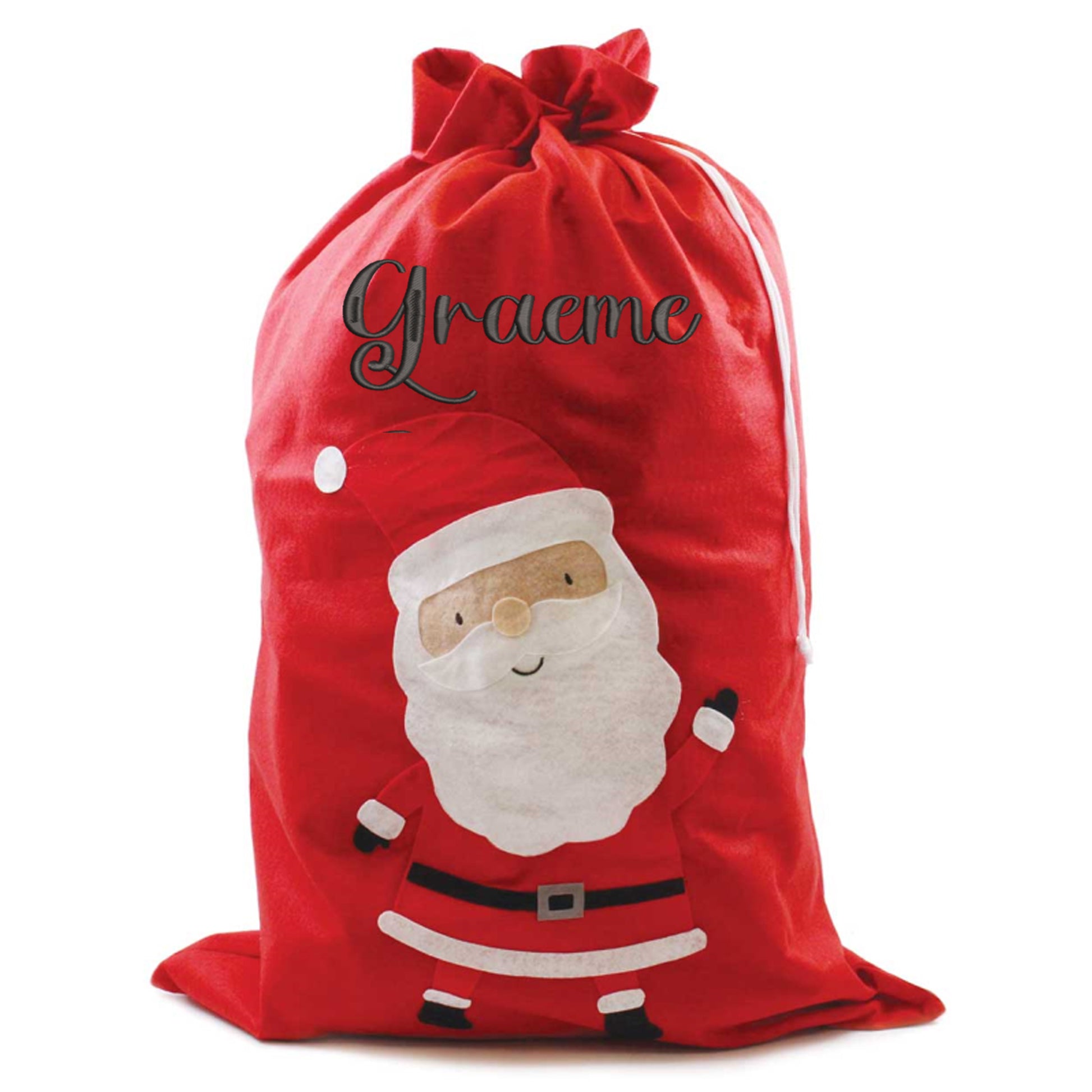 Personalised Embroidered Large or Small Santa Sack  - Always Looking Good - Lsrge  