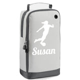Football Boot Bag or Shoe Bag – Personalised with Name | Female Footballer Design