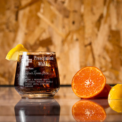 Personalised & Engraved Prescription Whisky Glass Gift