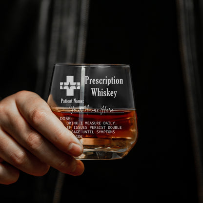 Personalised & Engraved Prescription Whisky Glass Gift