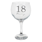 Personalised Engraved Name and Age Goblet Gin Glass – Birthday Gift