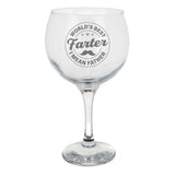 Best Farter I Mean Father Circle Design Engraved Goblet Gin Glass – Funny Gift for Dad