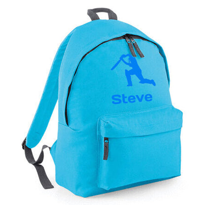 Personalised Cricket Backpack, Kids Rucksack with Name & Design