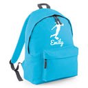 Personalised Female Footballer Backpack | Kids School Bag with Name