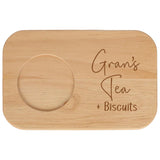 Personalised Gran's Tea & Biscuit Engraved Board with Optional Mug