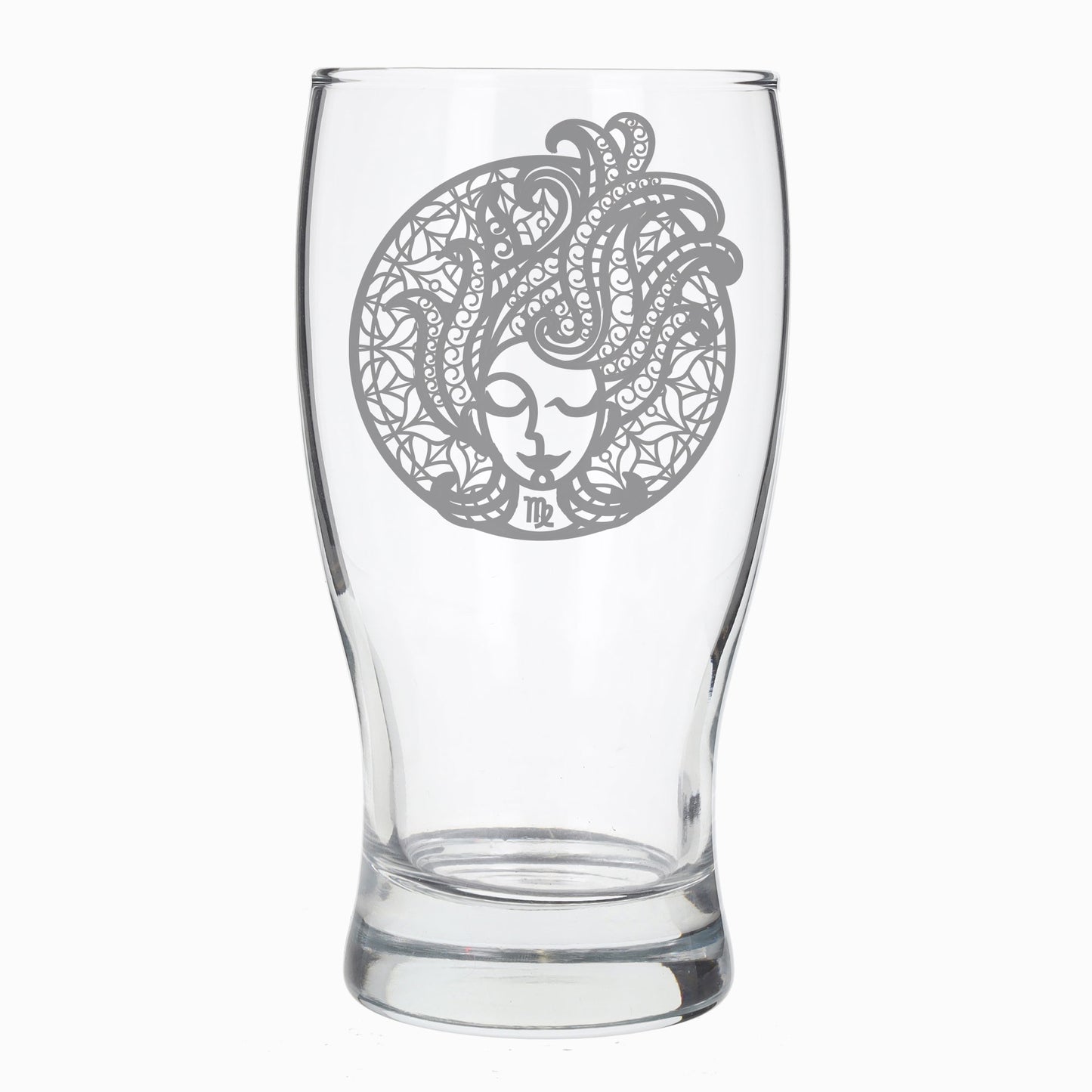 Virgo Zodiac Engraved Pint Glass  - Always Looking Good -   