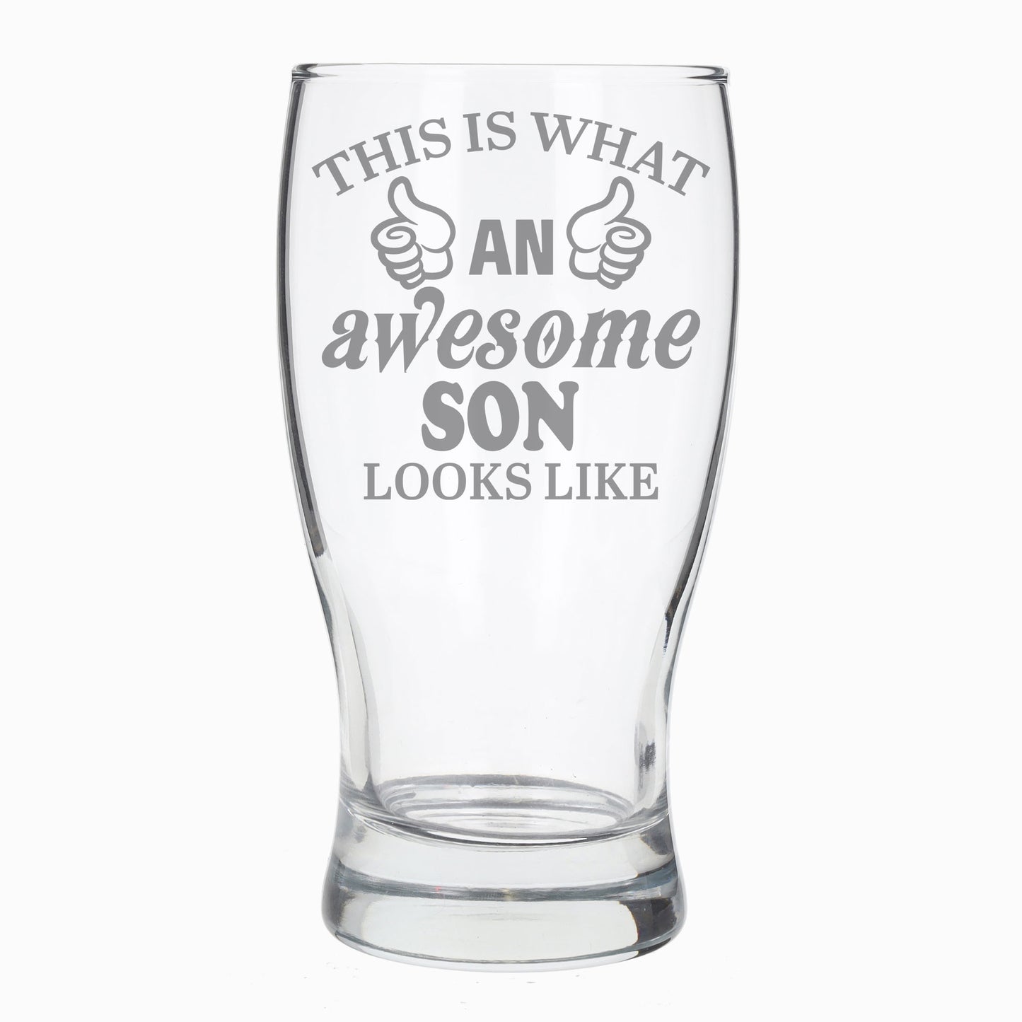 "This Is What An Awesome Person Looks Like" Novelty Engraved Pint Glass  - Always Looking Good -   