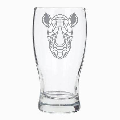Rhino Engraved Pint Glass For Rhino Lovers - Always Looking Good -   