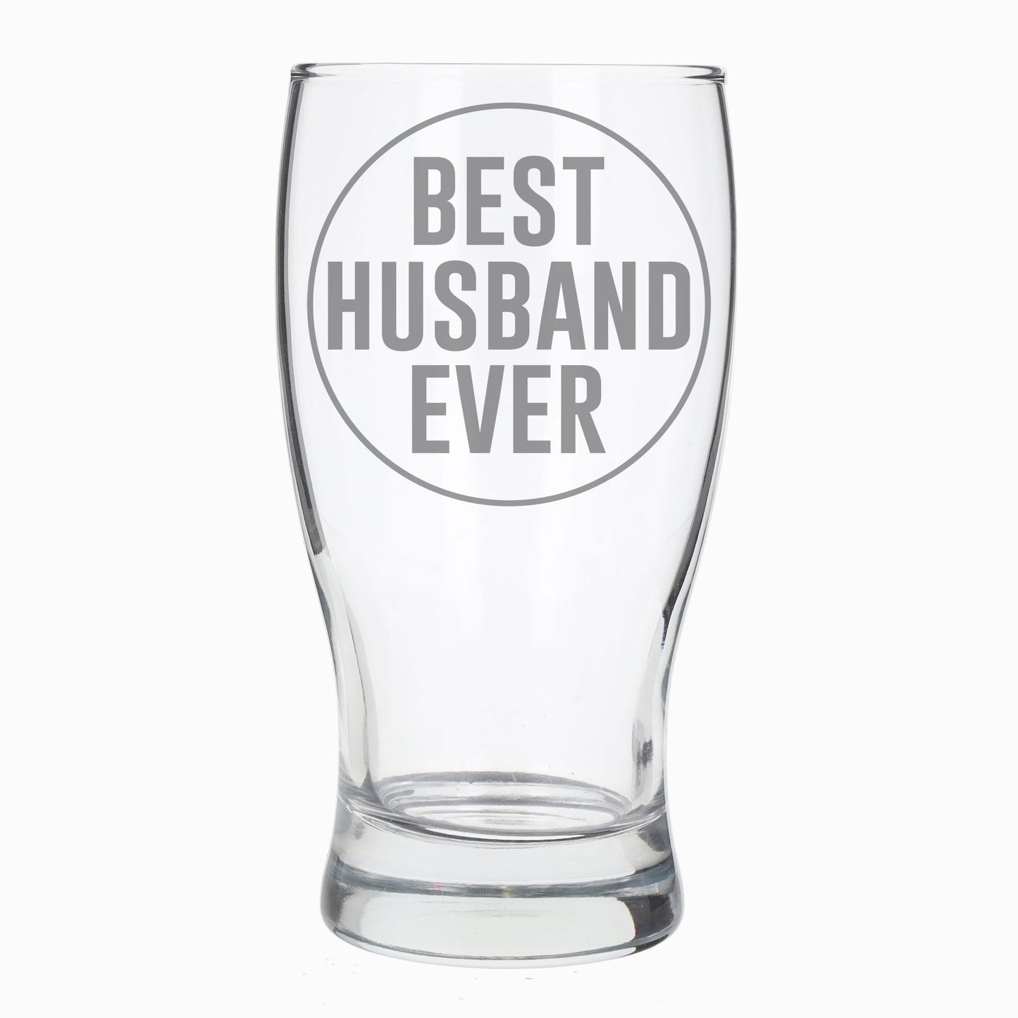 Best Husband Ever Engraved Beer Pint Glass and/or Coaster Set  - Always Looking Good - Beer Glass Only  