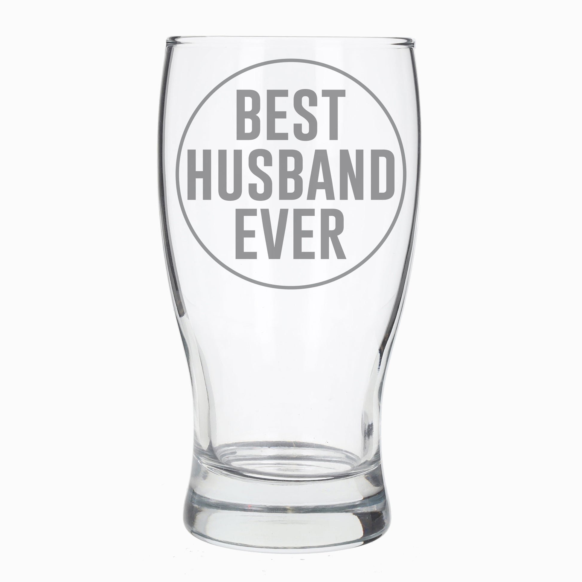Best Husband Ever Engraved Beer Pint Glass and/or Coaster Set  - Always Looking Good - Beer Glass Only  
