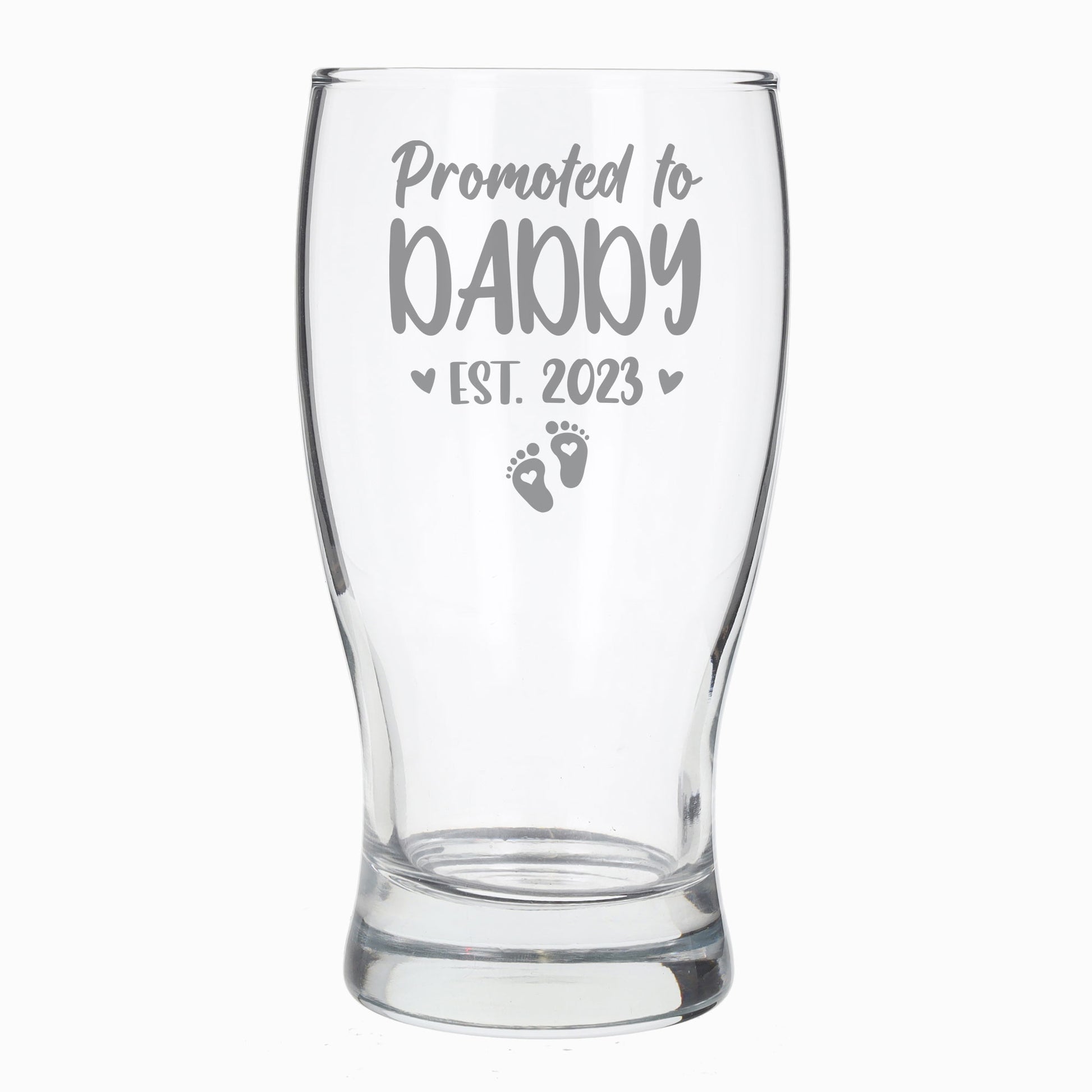 Promoted To Daddy Engraved Pint Glass  - Always Looking Good -   