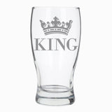 King Engraved Pint Glass  - Always Looking Good -   