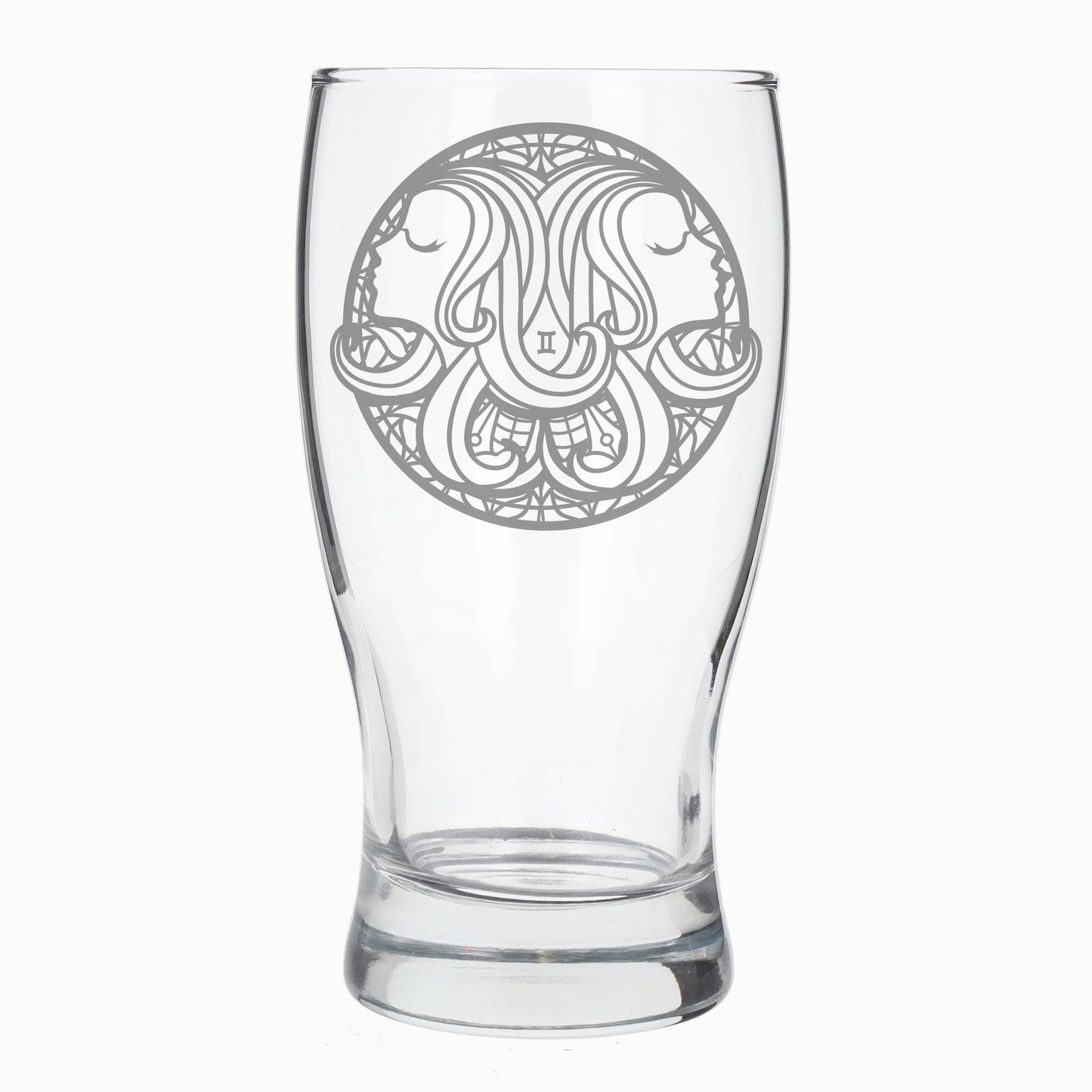 Gemini Zodiac Engraved Pint Glass  - Always Looking Good -   