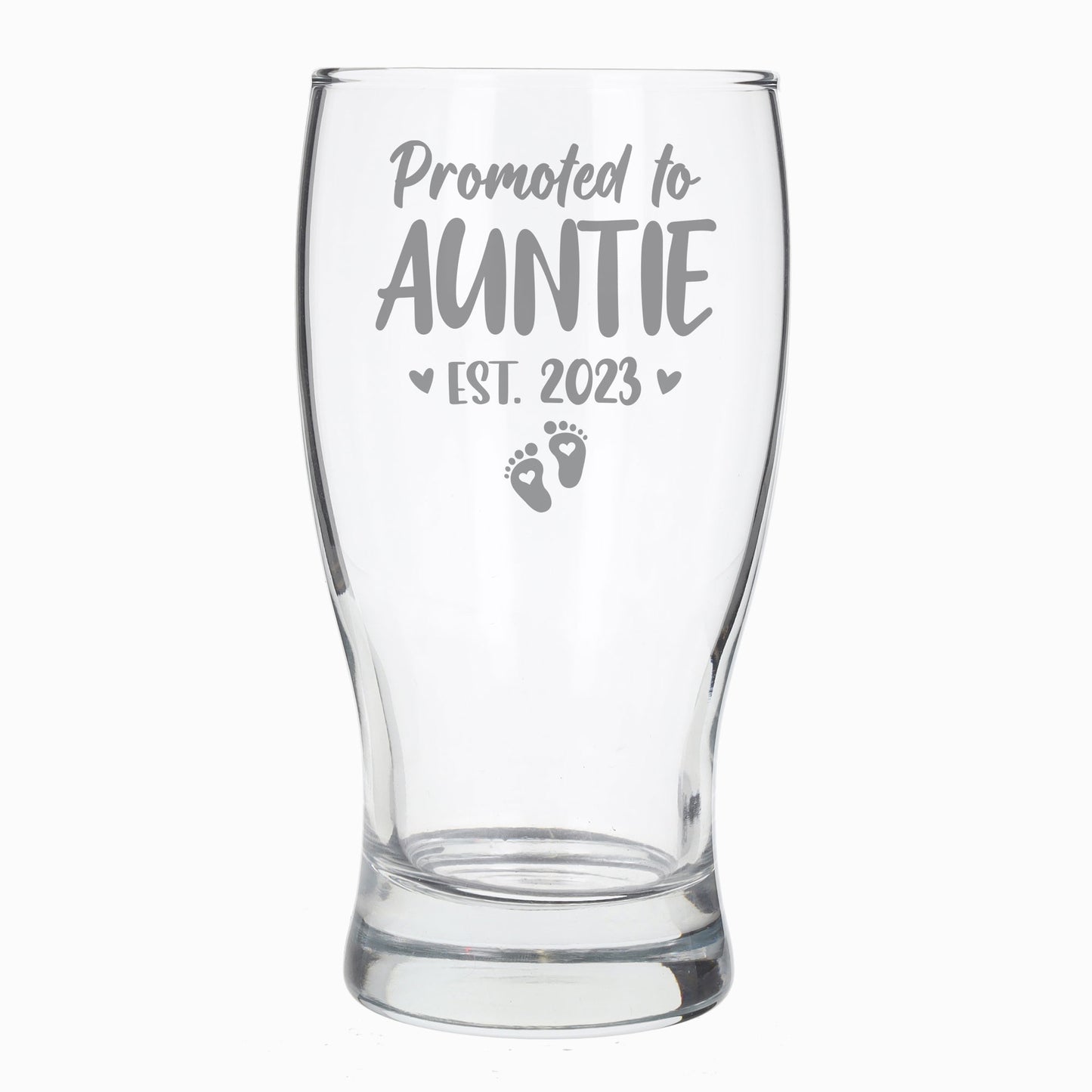 Promoted To Auntie Engraved Pint Glass  - Always Looking Good -   