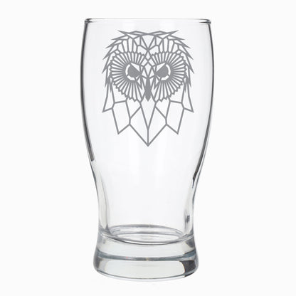 Cute Owl Engraved Beer Pint Glass  - Always Looking Good -   