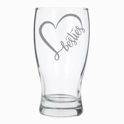 Besties Engraved Beer Pint Glass and/or Coaster Set  - Always Looking Good -   