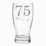 Name and Age Engraved Pint Glass – Personalised Birthday Gift