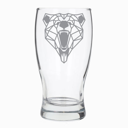 Grizzly Bear Engraved Beer Pint Glass  - Always Looking Good -   