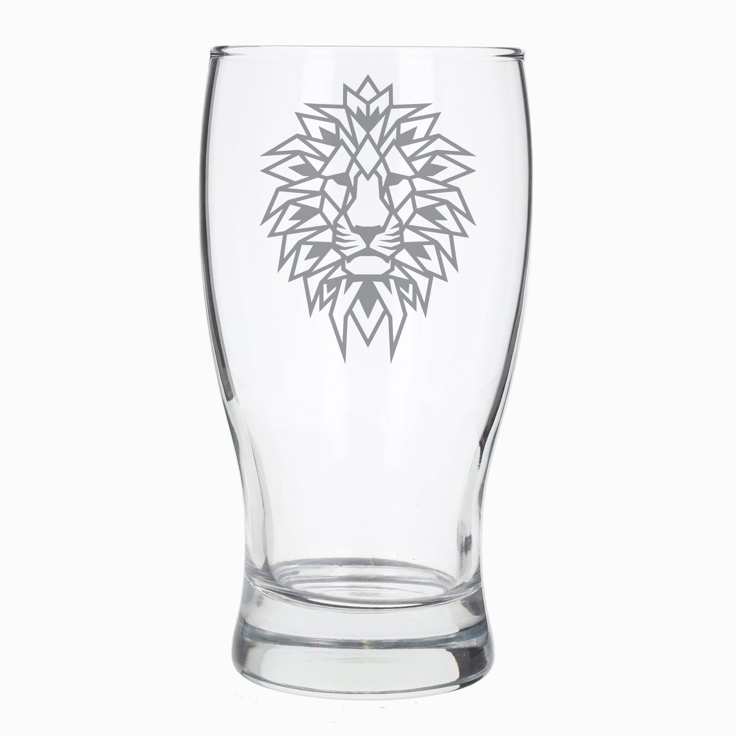 Lion Engraved Personalised Pint Glass  - Always Looking Good -   
