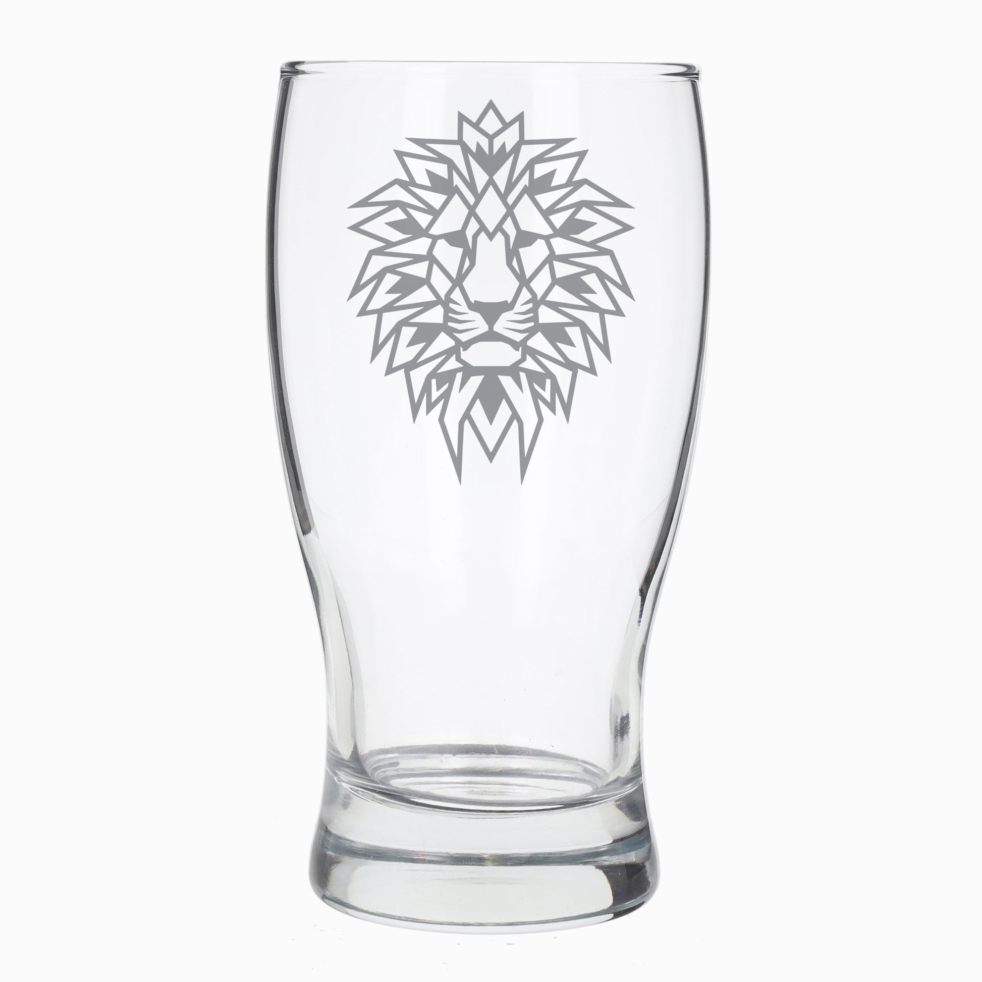 Lion Engraved Personalised Pint Glass  - Always Looking Good -   