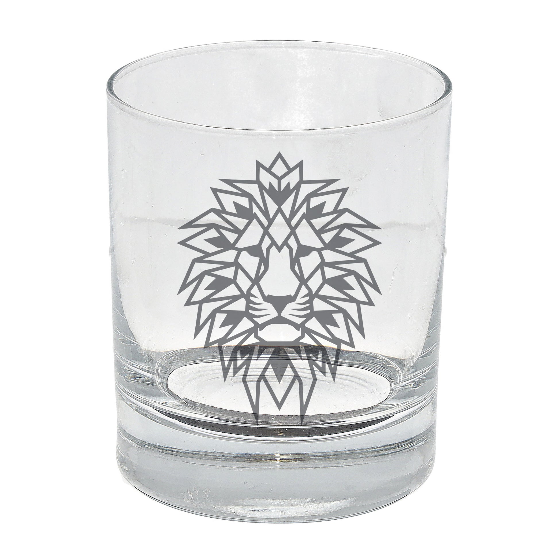 Lion Engraved Whisky Glass  - Always Looking Good -   