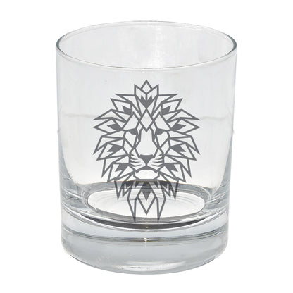 Lion Engraved Whisky Glass  - Always Looking Good -   