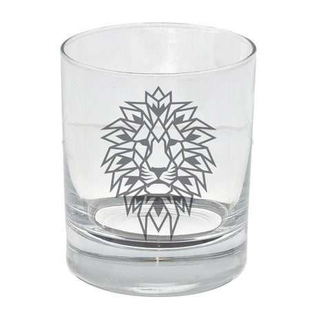 Lion Engraved Whisky Glass  - Always Looking Good -   