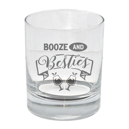 Booze And Besties Engraved Whisky Glass and/or Coaster Set  - Always Looking Good - Whisky Glass Only  