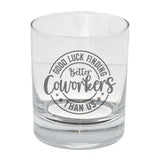 “Better Coworker” Engraved Whisky Glass & Coaster – Coworker Gift

