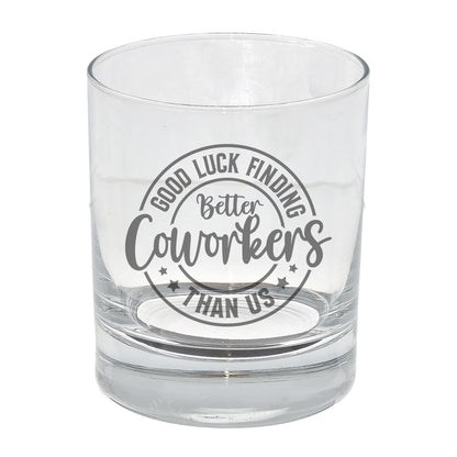 “Better Coworker” Engraved Whisky Glass & Coaster – Coworker Gift
