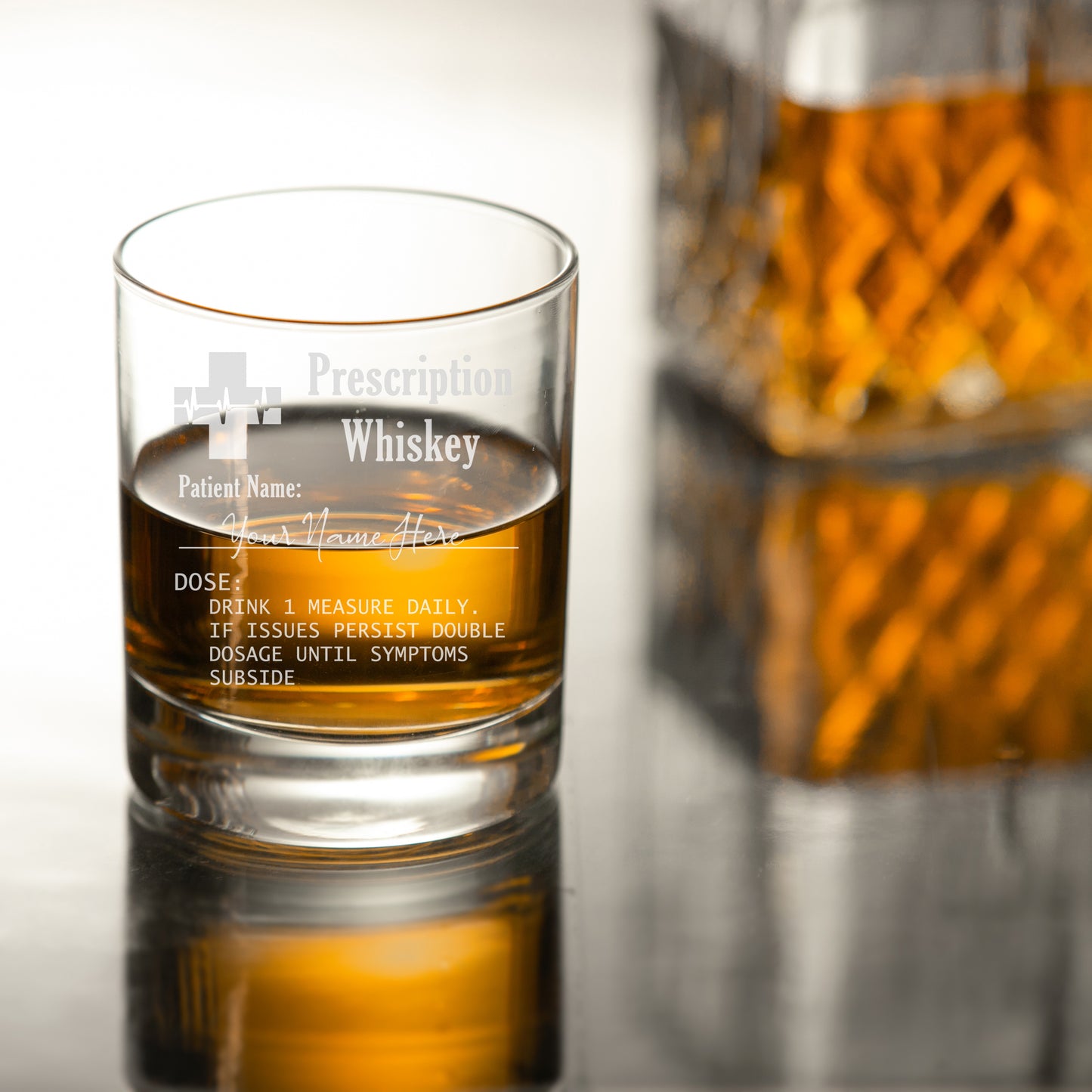 Personalised Engraved Prescription Whisky Glass