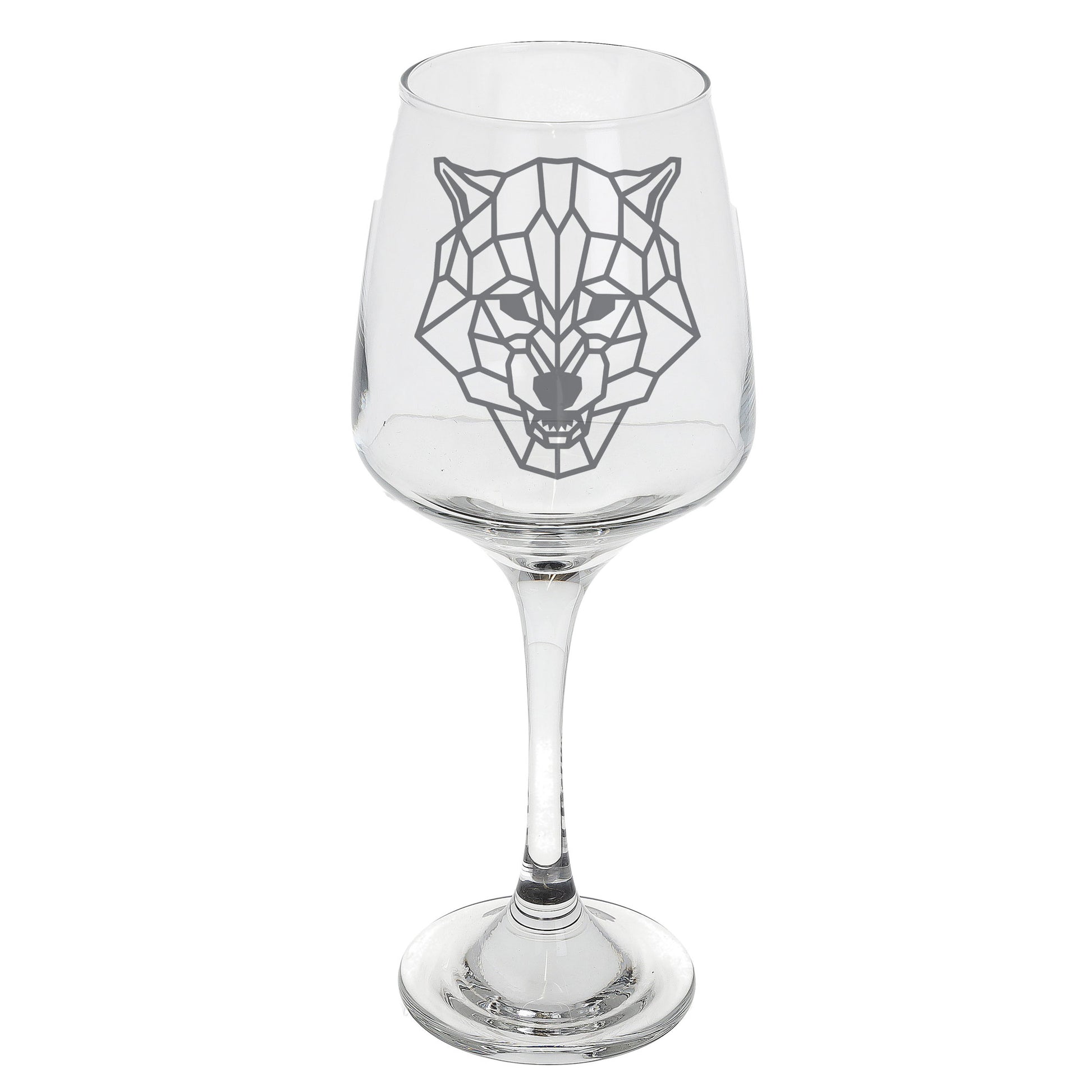 Wolf Engraved Wine Glass  - Always Looking Good -   