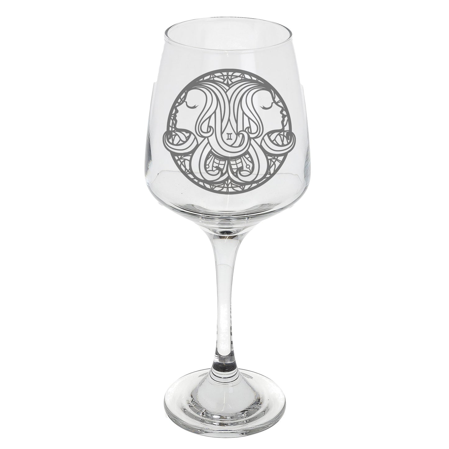 Gemini Zodiac Engraved Wine Glass  - Always Looking Good -   