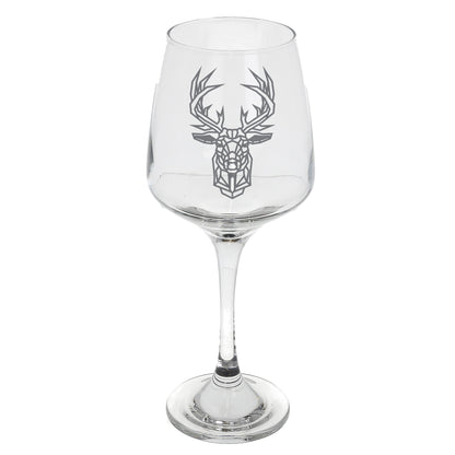 Stag Engraved Wine Glass  - Always Looking Good -   