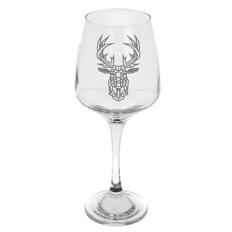 Stag Engraved Wine Glass  - Always Looking Good -   