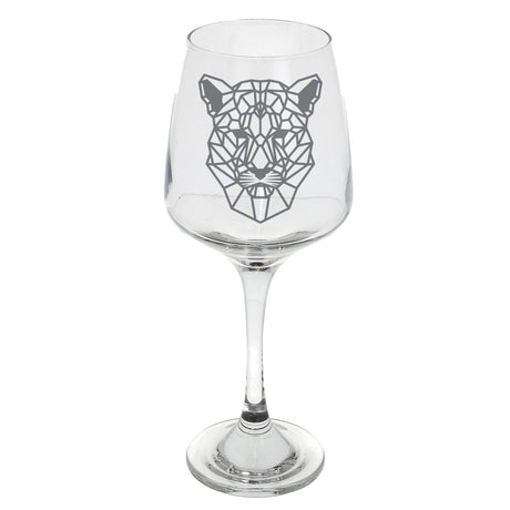 Panther Engraved Wine Glass  - Always Looking Good -   