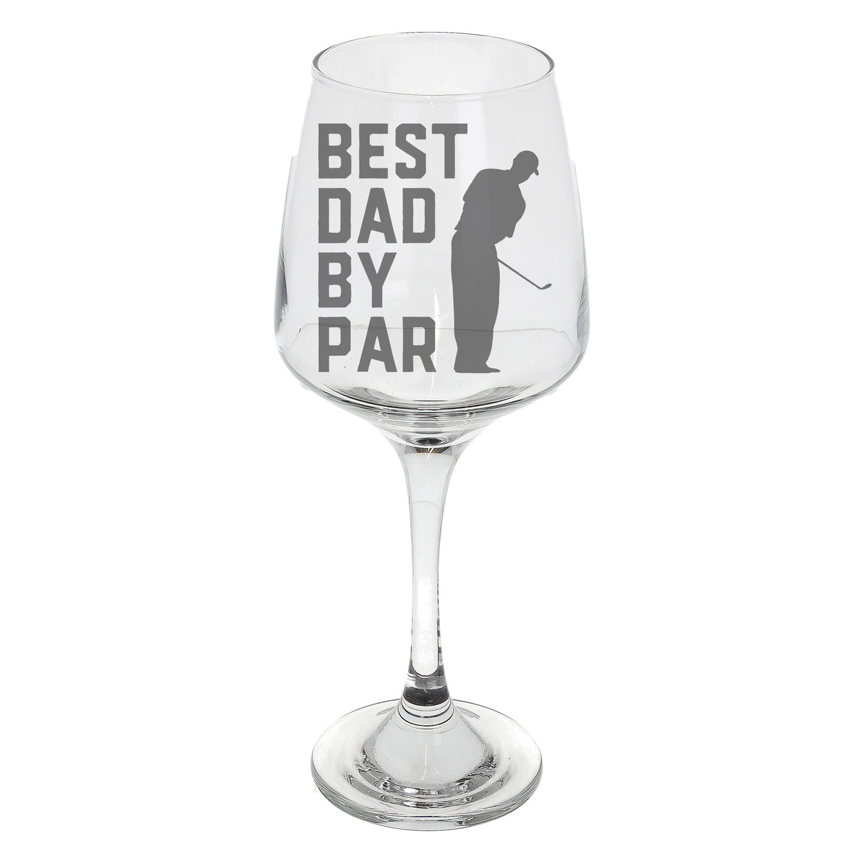 dad golf gifts - Best Dad By Par Engraved Wine Glass and/or Coaster Set  - Always Looking Good -    Wine Glass Only  