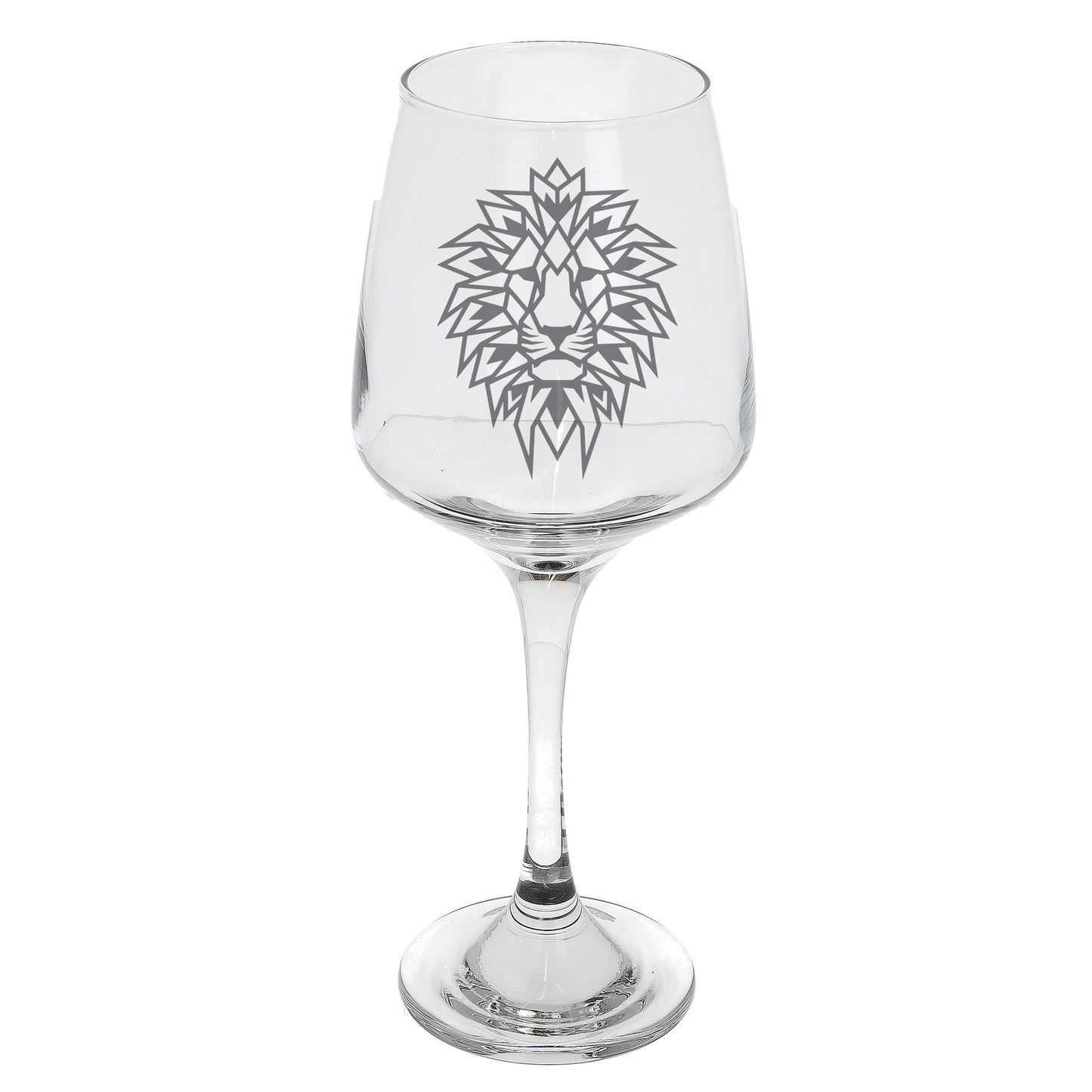 Lion Engraved Wine Glass  - Always Looking Good -   