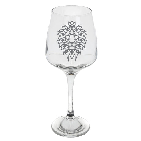 Lion Engraved Wine Glass  - Always Looking Good -   