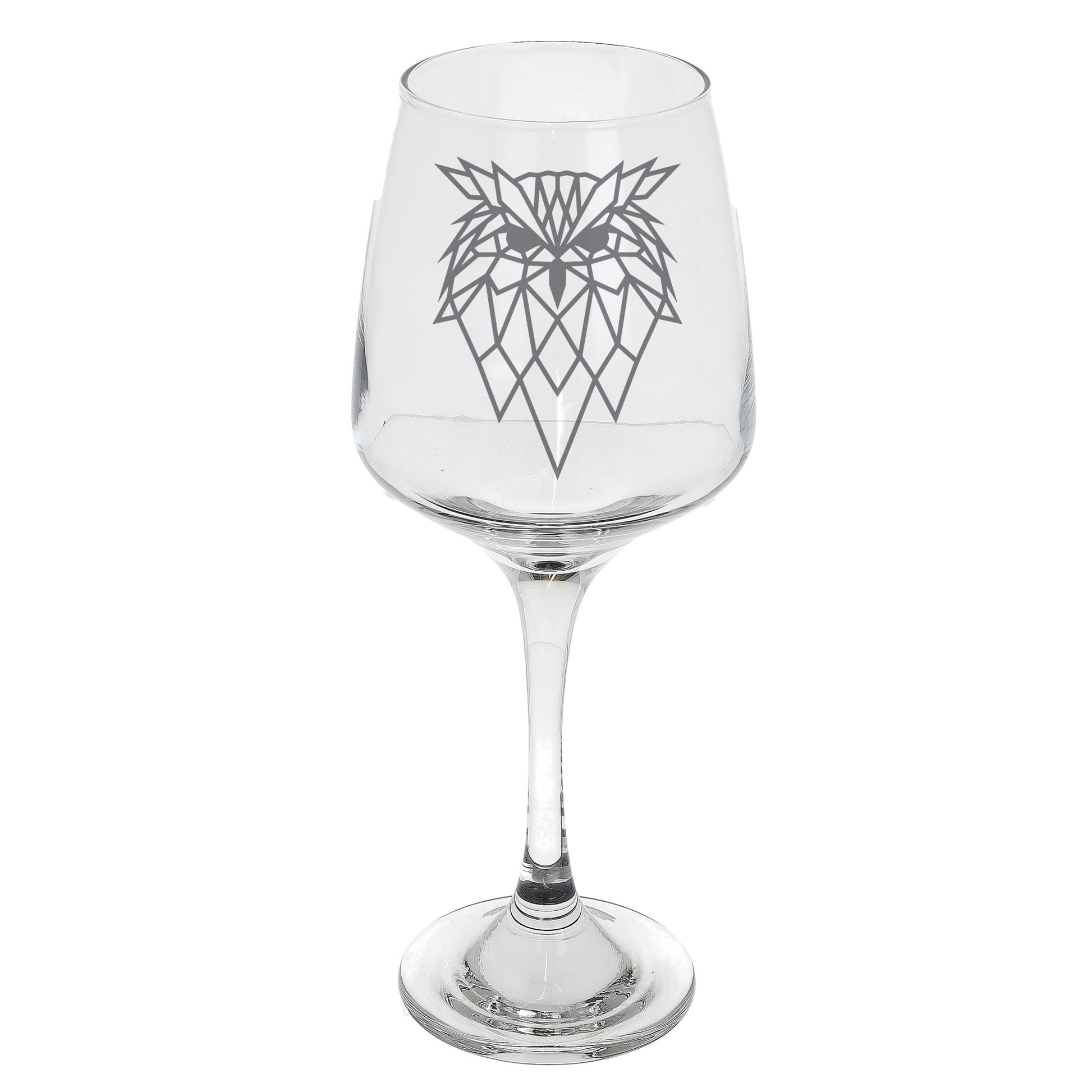 Owl Engraved Wine Glass  - Always Looking Good -   